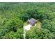 Stunning aerial view showcases house surrounded by lush, mature trees, and expansive lawns at 6020 Cochran Mill Rd, Palmetto, GA 30268