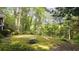 The backyard displays a vast lawn with mature trees and an installed swing at 3561 Stone Dr, Marietta, GA 30062