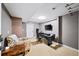 Home office with sleek desk, comfortable chair, and plush carpet, providing a modern workspace at 3561 Stone Dr, Marietta, GA 30062