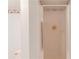 Bathroom features a shower with a frosted glass door and floral wallpaper at 3550 Miller Farms Ln, Peachtree Corners, GA 30096