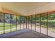 Screened-in porch offering a view of the manicured backyard and play set at 3550 Miller Farms Ln, Peachtree Corners, GA 30096