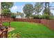 Lush green backyard featuring a well-maintained lawn and a wooden privacy fence at 47 Oakridge Se Ave, Atlanta, GA 30317