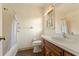 Simple bathroom including a tub, shower, and a vanity with plenty of counter space at 4354 Revere Cir, Marietta, GA 30062