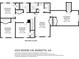 Upstairs floor plan highlighting the primary bedroom and secondary bedrooms with dimensions for layout planning at 4354 Revere Cir, Marietta, GA 30062