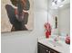 Stylish powder room featuring modern fixtures and contemporary decor at 3024 Bridgehaven Ct, Snellville, GA 30039