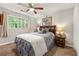 Cozy bedroom with a view, carpet, and complemented by neutral tones creating a relaxing and inviting atmosphere at 4290 Inverness Ne Ct, Roswell, GA 30075