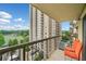 Balcony with high-rise view and outdoor seating at 795 Hammond Dr # 808, Sandy Springs, GA 30328