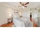Well-lit main bedroom with closet and hardwood floors at 795 Hammond Dr # 808, Sandy Springs, GA 30328