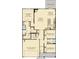 First-floor plan featuring 3 bedrooms, 2-car garage, kitchen, dining room, and owner's suite at 513 Forest Ln, Canton, GA 30114