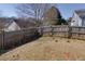 A backyard is surrounded by a wooden fence at 6715 Biscayne Blvd, Rex, GA 30273