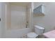 Standard bathroom features a shower-tub, toilet and cabinet at 6715 Biscayne Blvd, Rex, GA 30273