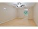 This is a basic bedroom with a ceiling fan and wood floors at 950 Mill Creek Ave, Canton, GA 30115