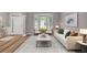 Beautiful living room with hardwood floors, fresh paint, and a modern decor at 950 Mill Creek Ave, Canton, GA 30115