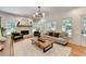Inviting living room with fireplace, bright windows, hardwood floors, and comfortable seating arrangement at 9585 Fenbrook Ct, Johns Creek, GA 30022