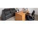 Comfortable office space with a reclining loveseat and modern desk at 6018 Oakdale Se Rd, Mableton, GA 30126