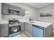 Well-equipped kitchen boasts ample counter space, modern appliances, and gray cabinetry at 752 Sw Cooper St Sw, Atlanta, GA 30315