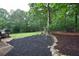 Backyard landscaping with mature trees and deck at 3750 Cannonwolde Dr, Snellville, GA 30039