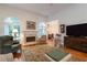 Bright living room featuring fireplace, large windows and hardwood floors at 3750 Cannonwolde Dr, Snellville, GA 30039
