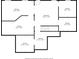 Layout of home's basement shows the locations of storage spaces and the basement at 6175 Beaver Crossing Dr, Cumming, GA 30040