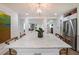 Eat in kitchen features a large island with marble countertop at 167 Garden Ln, Decatur, GA 30030