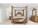 Spacious main bedroom featuring a canopy bed and and furniture at 3741 Cape York Trce, Alpharetta, GA 30022