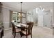 Updated dining area with crown molding, recessed lights, and traditional furnishings at 28 Mcevers Branch Ct, Acworth, GA 30101