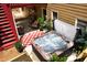 Outdoor hot tub and patio provides a backyard oasis for relaxation, with nearby seating and stylish decor at 28 Mcevers Branch Ct, Acworth, GA 30101