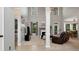 A beautiful living room boasts vaulted ceilings, neutral walls, and a fireplace at 28 Mcevers Branch Ct, Acworth, GA 30101