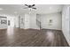Open living room featuring hardwood floors, recessed lighting, and seamless integration to other rooms at 3382 Monarch Ave, Duluth, GA 30096