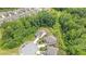 Aerial view of a well-maintained home surrounded by lush greenery and a neatly landscaped yard at 3392 Fall Branch Ln, Buford, GA 30519