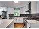 Updated kitchen with modern stainless appliances, white cabinetry, and stylish backsplash at 3122 Vandiver Dr, Marietta, GA 30066