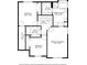 Upstairs floor plan showcasing bedrooms, bathrooms, and attic space at 3473 Whisperwood Nw Ct, Marietta, GA 30064