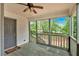 Screened porch with views of backyard at 3473 Whisperwood Nw Ct, Marietta, GA 30064