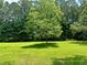 Open backyard featuring a large shade tree and green lawn at 115 Cannongate Cir, Sharpsburg, GA 30277