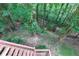 View from the back deck, showing a fenced in back yard with plenty of trees and shrubbery at 2693 Blairsden Nw Pl, Kennesaw, GA 30144