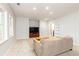 Finished basement living room with neutral carpeting and recessed lighting at 2693 Blairsden Nw Pl, Kennesaw, GA 30144