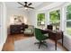 Home office boasting hardwood floors, natural light, and a gorgeous view at 55 Cooper Lake Rd, Mableton, GA 30126