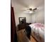 Bedroom with a wooden bed frame and TV at 726 Shoreline Se Trl, Conyers, GA 30094