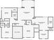 Detailed floor plan showcasing bedrooms, bathrooms, closets and living spaces on the main floor at 5686 Grindstone Dr, Buford, GA 30518