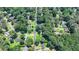 Aerial view down a residential street showcasing well maintained homes with mature trees at 1970 Fisher Ne Trl, Atlanta, GA 30345