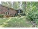 Lush backyard featuring a brick home with a screened porch and mature trees at 1970 Fisher Ne Trl, Atlanta, GA 30345