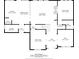 Detailed floor plan showcasing the layout of the main level, including the kitchen, living room, and dining area at 3850 Calomel Dr, Cumming, GA 30040