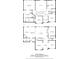 Two-story floor plan with detailed layouts of both levels, including bedrooms, kitchen, living, and dining areas at 3850 Calomel Dr, Cumming, GA 30040