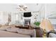 Comfortable living room with fireplace, built-ins, and ample natural light at 4160 Grandview Vista St, Cumming, GA 30028
