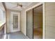 Outdoor porch with door entry and a sliding glass door into the house at 591 Emory Oaks Way # 591, Decatur, GA 30033