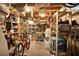 Unfinished basement storage area featuring shelving and concrete walls at 377 Camden Ne Rd, Atlanta, GA 30309