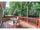 Outdoor deck overlooking private wooded backyard at 4321 Clairesbrook Ln, Acworth, GA 30101