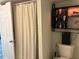 Bathroom with a shower, and built in shelves for toiletries at 4325 Dawning Ln, Douglasville, GA 30135