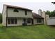 Backyard view featuring ample green space and the back exterior of the home at 3255 Hunters Crossing Pt, Lithonia, GA 30038