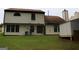 Home backyard, showing lots of green space and the house's back entrance at 3255 Hunters Crossing Pt, Lithonia, GA 30038